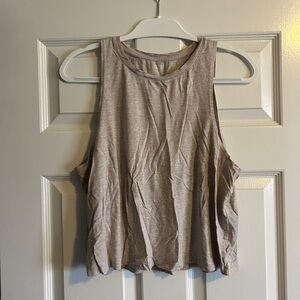 Girlfriend Collective ReSet Tan Sleeveless Top